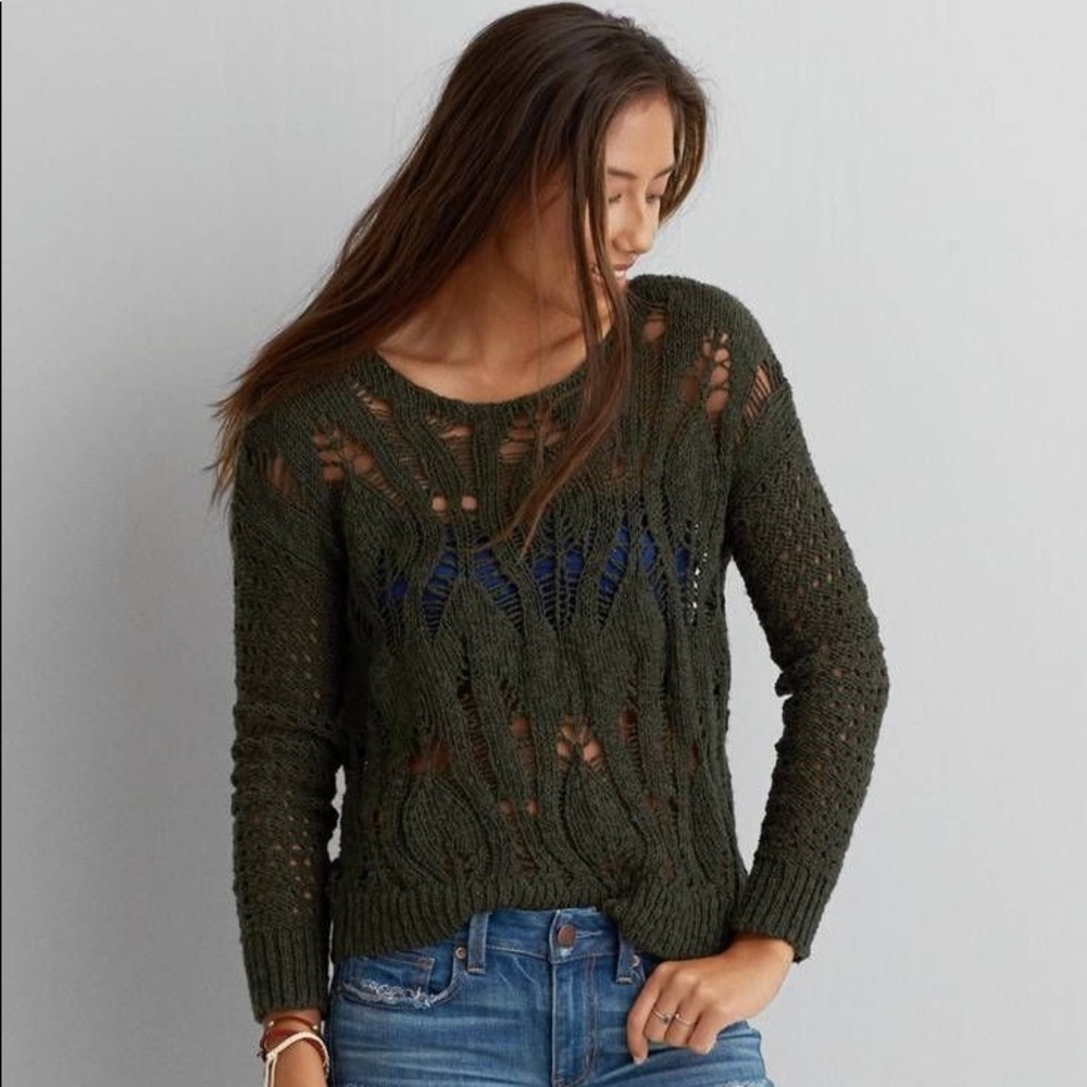 American Eagle Open Knit Sweater